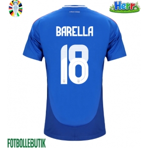 Italien Nicolo Barella #18 Hemmatröja EM 2024 Kortärmad